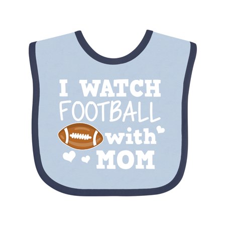 Inktastic I Watch Football with My Mom Gift Baby Boy Bib