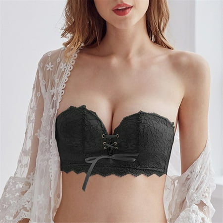 Cathalem Lace Bra Set plus Size Women Solid Lace Strapless Stealth Bra Wire Bra Bandage Brassiere Underwear Lace Bandeau Bra Set Underwear Black Medium
Cathalem Lace Bra Set plus Size Women Solid Lace Strapless Stealth Bra Wire Bra Bandage Brassiere Underwear Lace Bandeau Bra Set Underwear Black Medium