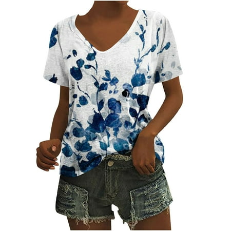 kakina CMSX Plus Size top Clearance Women s Comfortable V-Neck Short Sleeve Print Top Blouse
kakina CMSX Plus Size top Clearance Women s Comfortable V-Neck Short Sleeve Print Top Blouse