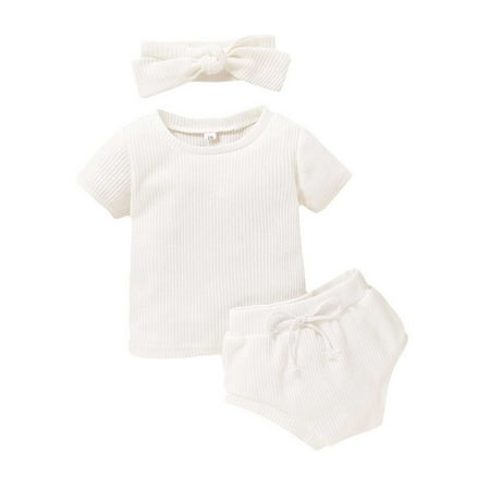 IROINNID Toddler Girl s Summer 3PCS Set Comfy Solid Short Sleeve Tops Shorts With Hair Tie Suit
IROINNID Toddler Girl s Summer 3PCS Set Comfy Solid Short Sleeve Tops Shorts With Hair Tie Suit