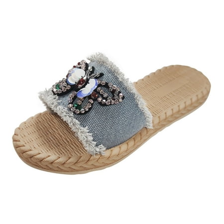 Womens Sandals Women S Linen Flat Heel Sandals Fashion Summer Sandals Denim Cross Women S Beach With Sequins Sandals Women S Sandals Eva Blue 40
Womens Sandals Women S Linen Flat Heel Sandals Fashion Summer Sandals Denim Cross Women S Beach With Sequins Sandals Women S Sandals Eva Blue 40