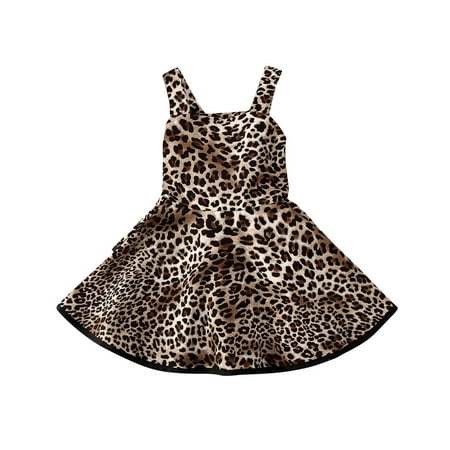 Fanvereka Little Girls Leopard Print Sling Elastic Sleeveless Lotus Leaves Design Dress
Fanvereka Little Girls Leopard Print Sling Elastic Sleeveless Lotus Leaves Design Dress