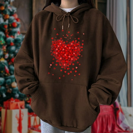 Aueoeo Cute Tops Tunics Or Tops To Wear With Leggings Women s Valentine s Day Print Top Casual Long Sleeve Round Neck Hoodie
Aueoeo Cute Tops Tunics Or Tops To Wear With Leggings Women s Valentine s Day Print Top Casual Long Sleeve Round Neck Hoodie