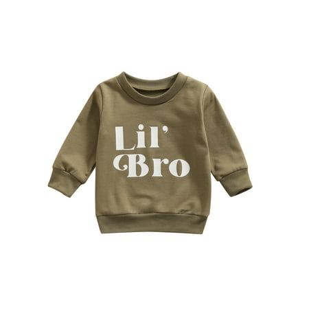 Canrulo Infant Baby Boy Girl Fall Winter Clothes Letter Print Long Sleeve Pullover Sweatshirt Sweater Tops Lil Bro 6-12 Months
Canrulo Infant Baby Boy Girl Fall Winter Clothes Letter Print Long Sleeve Pullover Sweatshirt Sweater Tops Lil Bro 6-12 Months
