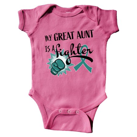 Inktastic Ovarian Cancer Awareness My Great Aunt is a Fighter Gift Baby Boy or Baby Girl Bodysuit
Inktastic Ovarian Cancer Awareness My Great Aunt is a Fighter Gift Baby Boy or Baby Girl Bodysuit