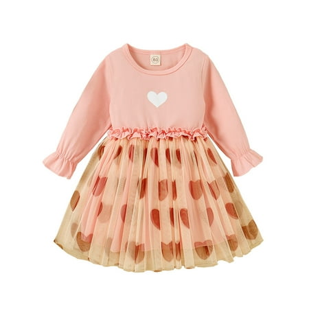 elfinBE Child Baby Girl Gauze Heart Print Mesh Long Sleeve A-line Dress 12-24M 2-5T
elfinBE Child Baby Girl Gauze Heart Print Mesh Long Sleeve A-line Dress 12-24M 2-5T