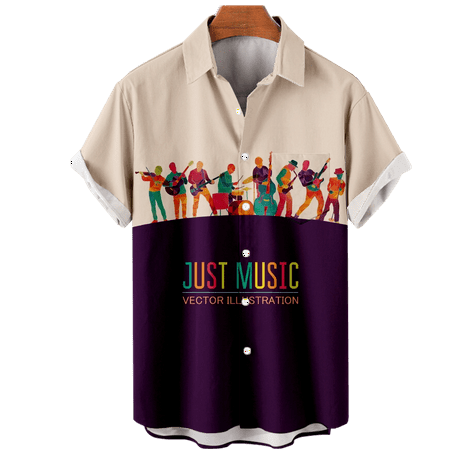 MLFU Mens Kids Musical Casual Button Down Short Sleeve Polo Shirts Regular Fit Summer Blouses For Men
MLFU Mens Kids Musical Casual Button Down Short Sleeve Polo Shirts Regular Fit Summer Blouses For Men