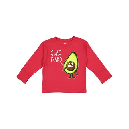 Inktastic Guacward Avocado Humor Gift Toddler Boy or Toddler Girl Long Sleeve T-Shirt