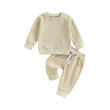 2PCS Toddler Baby Girl Boy Pants Set Long Sleeve Sweatshirt Pullover Tops + Drawstring Sweatpants
2PCS Toddler Baby Girl Boy Pants Set Long Sleeve Sweatshirt Pullover Tops + Drawstring Sweatpants