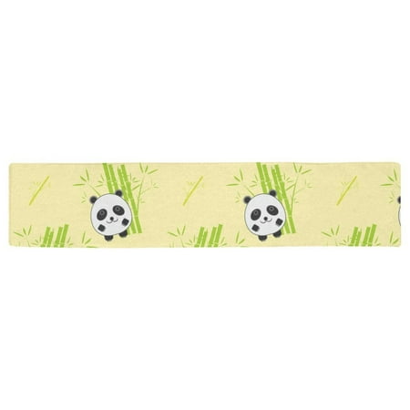 MKHERT Cartoon Panda And Bamboo Table Runner for Kitchen Wedding Party Home Decor 16x72 inch
MKHERT Cartoon Panda And Bamboo Table Runner for Kitchen Wedding Party Home Decor 16x72 inch