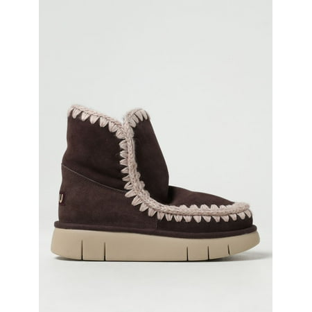 Mou Flat Ankle Boots Woman Coffee Woman
