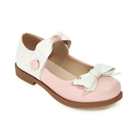 IELGY Women s Casual flat shoes Shallow mouth PU Love decoration Toe cap