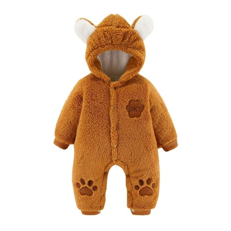 Niuer Newborn Hoodies Plush Bodysuit Infant Fuzzy Fleece Overall Long Sleeve Travel One Piece Cute Ears Jumpsuit Dark Yellow 3M
Niuer Newborn Hoodies Plush Bodysuit Infant Fuzzy Fleece Overall Long Sleeve Travel One Piece Cute Ears Jumpsuit Dark Yellow 3M