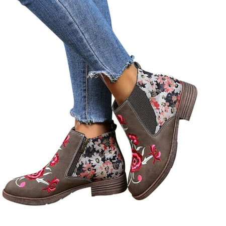 Gubotare Women Boots Women s Ankle Boots Thick Heel Low Heeled Booties for Women Gray 10
Gubotare Women Boots Women s Ankle Boots Thick Heel Low Heeled Booties for Women Gray 10