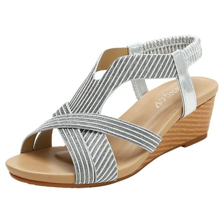 Womens Sandals Women S Bohemian National Style Open Toe Summer Comfortable Holiday Sandals Travel Slope Heel Roman Sandals Women S Sandals Ultrafiber Silver 39
Womens Sandals Women S Bohemian National Style Open Toe Summer Comfortable Holiday Sandals Travel Slope Heel Roman Sandals Women S Sandals Ultrafiber Silver 39