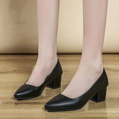 Cathalem Leisure Women s Four Seasons Artificial Leather Solid Color Non Slip Square Heel Pointed Toe Shoe Women Casual Black 7
Cathalem Leisure Women s Four Seasons Artificial Leather Solid Color Non Slip Square Heel Pointed Toe Shoe Women Casual Black 7