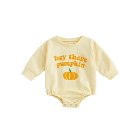 Infant Baby Boy Girl Halloween Autumn Romper Long Sleeve Round Neck Pumpkin Letter Print One-Piece Bodysuit
Infant Baby Boy Girl Halloween Autumn Romper Long Sleeve Round Neck Pumpkin Letter Print One-Piece Bodysuit
