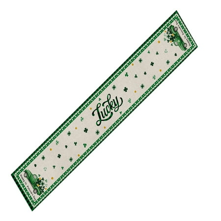 Green Lucky Shamrock St. Patrick s Day Table Runner for Indoor Outdoor Home Party Table Decoration (13X72In)
Green Lucky Shamrock St. Patrick s Day Table Runner for Indoor Outdoor Home Party Table Decoration (13X72In)