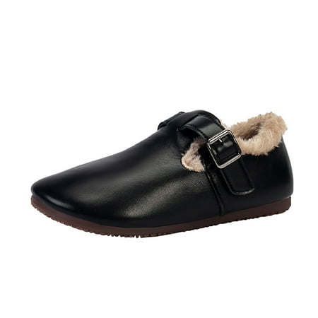 Female Casual Shoes Ladies Fashion Belt Buckle Plush Warm Single Shoes Comfortable Flat Casual Shoes
Female Casual Shoes Ladies Fashion Belt Buckle Plush Warm Single Shoes Comfortable Flat Casual Shoes