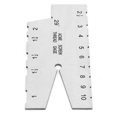 29 Degree Acme Screw Thread Gauge Stainless Steel Welding Ruler Gage Tool