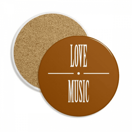 Love Music Emotional Catharsis Coaster Cup Mug Tabletop Protection Absorbent Stone