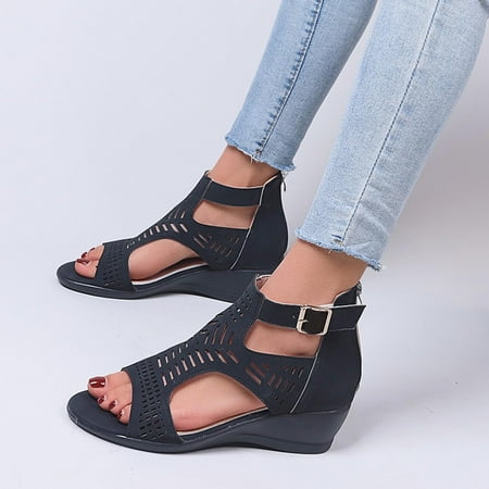 Beach Holiday Shoes Gnobogi Women s Cut-out Casual Slippers Wedge Heel Shoes Buckle Comfortable Sandals
Beach Holiday Shoes Gnobogi Women s Cut-out Casual Slippers Wedge Heel Shoes Buckle Comfortable Sandals