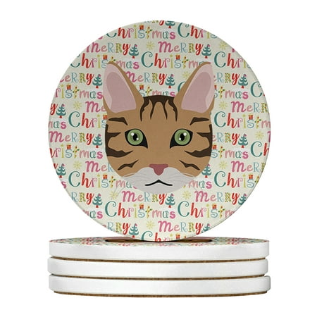 California Spangled Cat Christmas Large Sandstone Coasters Pack of 4 4 in x 4 in
California Spangled Cat Christmas Large Sandstone Coasters Pack of 4 4 in x 4 in