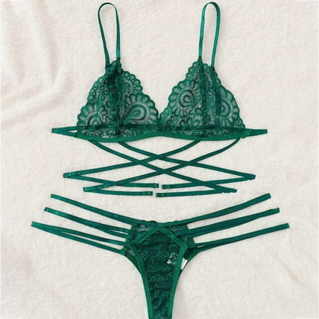 Sexy Lingerie Bra Set Women Green Sexy Lace Sling Bra Thong Set Bandage Underwear Sleepwear Lingerie Sets Lenceria
Sexy Lingerie Bra Set Women Green Sexy Lace Sling Bra Thong Set Bandage Underwear Sleepwear Lingerie Sets Lenceria