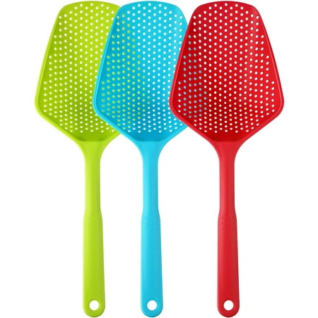 3 Pieces Scoop Colander Kitchen Strainer Scoop Food Drain Shovel Nylon Slotted Skimmer with Handle for Kitchen Cooking Baking Drain
3 Pieces Scoop Colander Kitchen Strainer Scoop Food Drain Shovel Nylon Slotted Skimmer with Handle for Kitchen Cooking Baking Drain
