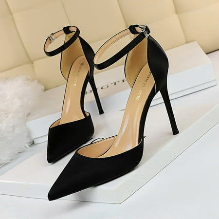 Women‘s Pointed Toe Pumps Stiletto Ankle Strap Solid Color Sandals Women‘s High Heels
Women‘s Pointed Toe Pumps Stiletto Ankle Strap Solid Color Sandals Women‘s High Heels