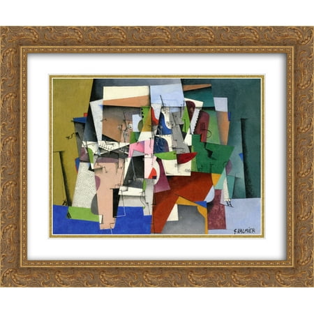 Georges Valmier 2x Matted 24x20 Gold Ornate Framed Art Print 'The Piano'