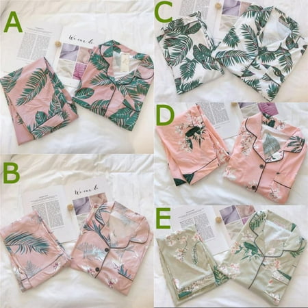 Fashion Leaf Print Loose Casual Suit Home Service Button Cardigan Suit Pajamas Two-piece
Fashion Leaf Print Loose Casual Suit Home Service Button Cardigan Suit Pajamas Two-piece