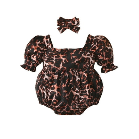 TheFound Infant Baby Girl Romper Leopard Print Puff Sleeve Bodysuit Jumpsuit+Headband Summer Clothes
TheFound Infant Baby Girl Romper Leopard Print Puff Sleeve Bodysuit Jumpsuit+Headband Summer Clothes