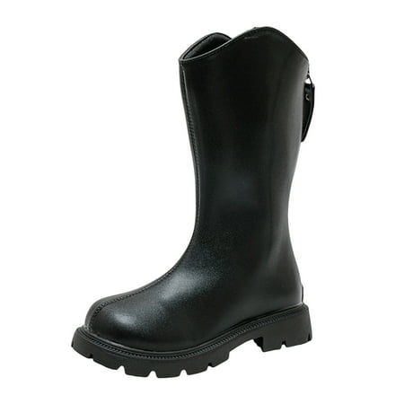 Povozer Toddler Baby Winter Boots Girls Single Boots Side Zipper Fashion Buckle Round Toe Flat Short Boots(Black 6-7 Years)
Povozer Toddler Baby Winter Boots Girls Single Boots Side Zipper Fashion Buckle Round Toe Flat Short Boots(Black 6-7 Years)