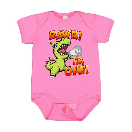 Inktastic Rawr I m One Dinosaur Gift Baby Boy or Baby Girl Bodysuit