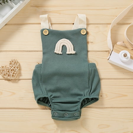 Boy Overalls Toddler Baby Romper Trousers Girl Ribbed Suspender Jumpsuit Rainbow Girls Romper&Jumpsuit Green 80
Boy Overalls Toddler Baby Romper Trousers Girl Ribbed Suspender Jumpsuit Rainbow Girls Romper&Jumpsuit Green 80