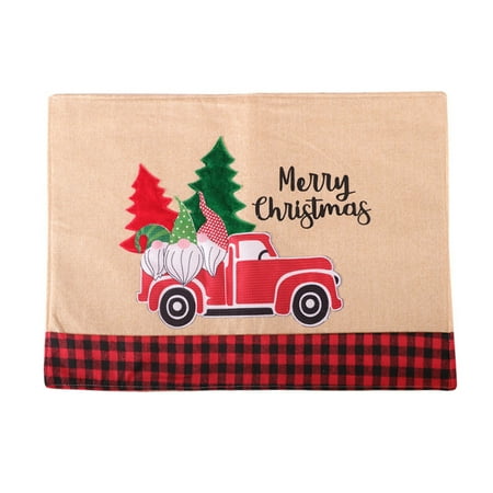 Cutlery Mat Santa Claus Knife Fork Set Heat Resistant Tableware Storage Bag
