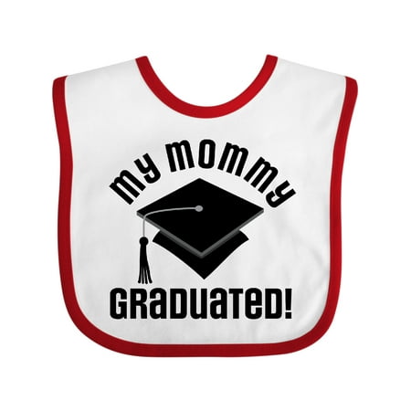 Inktastic My Mommy Graduated College Graduate Gift Baby Boy or Baby Girl Bib