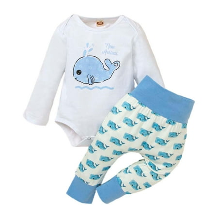 Leesechin Toddler Tops Long Sleeve Clearance Infant Baby Girls Boys Whale-print Long-sleeve Romper Two-piece Set
Leesechin Toddler Tops Long Sleeve Clearance Infant Baby Girls Boys Whale-print Long-sleeve Romper Two-piece Set