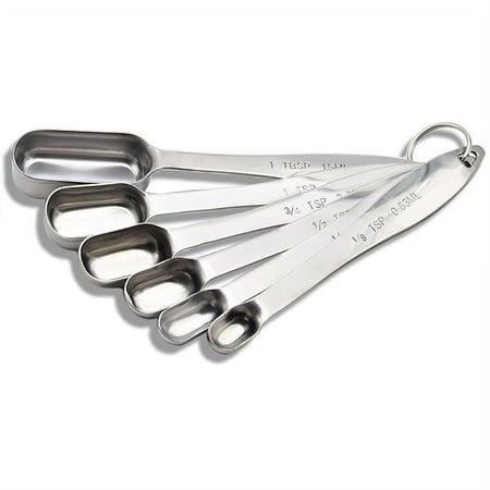 6pcs Stainless Steel Measuring Spoon Dry or Liquid Ingredients Measuring Spoon Set
6pcs Stainless Steel Measuring Spoon Dry or Liquid Ingredients Measuring Spoon Set