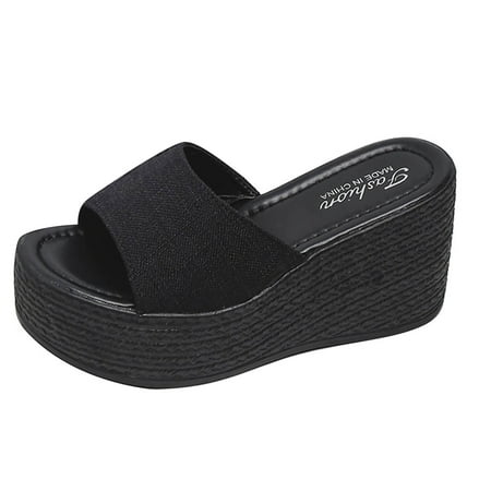 Kukoosong Wedge Sandals for Women Flat Shoes Beach Wedge Heel Sandals Summer Non-Slip Causal Slippers Sandals Women Black 42
Kukoosong Wedge Sandals for Women Flat Shoes Beach Wedge Heel Sandals Summer Non-Slip Causal Slippers Sandals Women Black 42