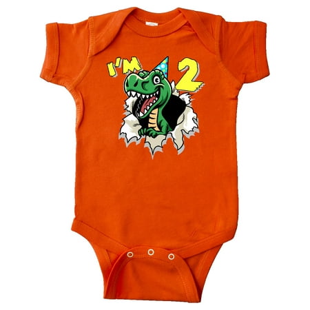 Inktastic I m 2 Dinosaur Gift Baby Boy or Baby Girl Bodysuit