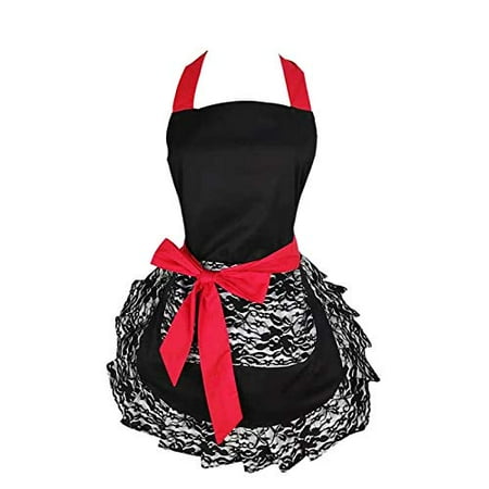 Hyzrz Cute Lace Flirty Apron with Pocket Fun Retro Sexy Cooking Pinup Aprons for Women Girls (Black)
Hyzrz Cute Lace Flirty Apron with Pocket Fun Retro Sexy Cooking Pinup Aprons for Women Girls (Black)