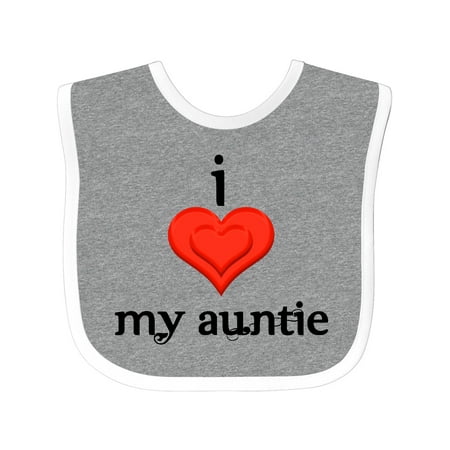 Inktastic I Love My Auntie Gift Baby Boy or Baby Girl Bib