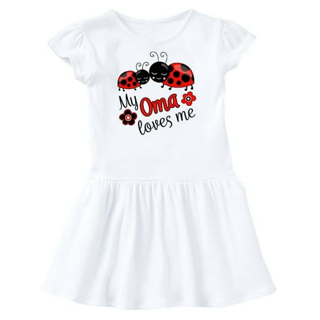 Inktastic My Oma Loves Me with Cute Ladybugs Gift Toddler Girl Dress 
Inktastic My Oma Loves Me with Cute Ladybugs Gift Toddler Girl Dress