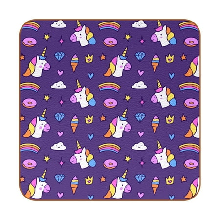 OWNTA Hand Drawn Unicorn Pattern Premium 6-Piece Square Coaster Set in Microfiber Leather - Non-Slip & Absorbent Cup Mats
OWNTA Hand Drawn Unicorn Pattern Premium 6-Piece Square Coaster Set in Microfiber Leather - Non-Slip & Absorbent Cup Mats