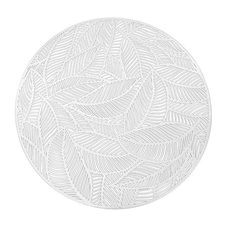Virmaxy Sales PVC Hollow Insulation Pad Table Bowl Mats Home Decor Heat Placemat Silver