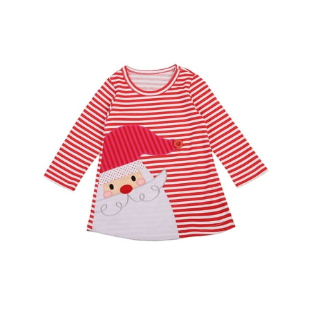 Gwiyeopda Girls Cotton Casual T-Shirt Dress Cute Striped Santa Claus Pattern Loose Dress
Gwiyeopda Girls Cotton Casual T-Shirt Dress Cute Striped Santa Claus Pattern Loose Dress