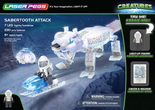 Laser Pegs Sabertooth Attack