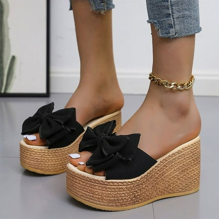 uikmnh Women Shoes Fashion Spring And Summer Women Sandals Wedge Heel High Heel Bow Solid Color Casual Style Black 8.5
uikmnh Women Shoes Fashion Spring And Summer Women Sandals Wedge Heel High Heel Bow Solid Color Casual Style Black 8.5